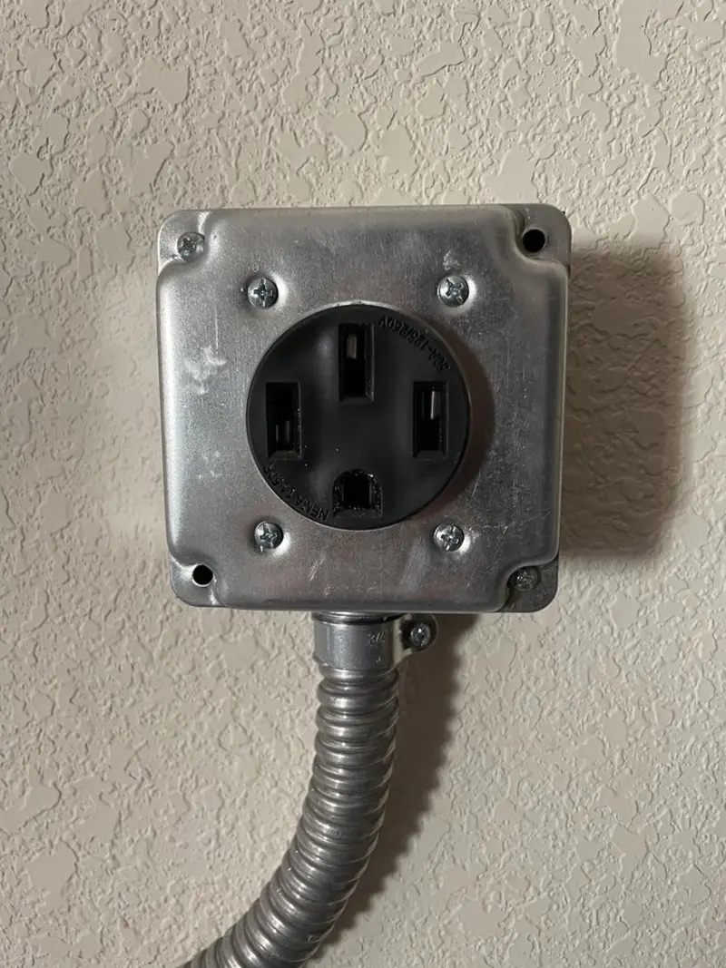 NEMA 14-50 outlet installed for Smart Home Electrical in Blue Springs